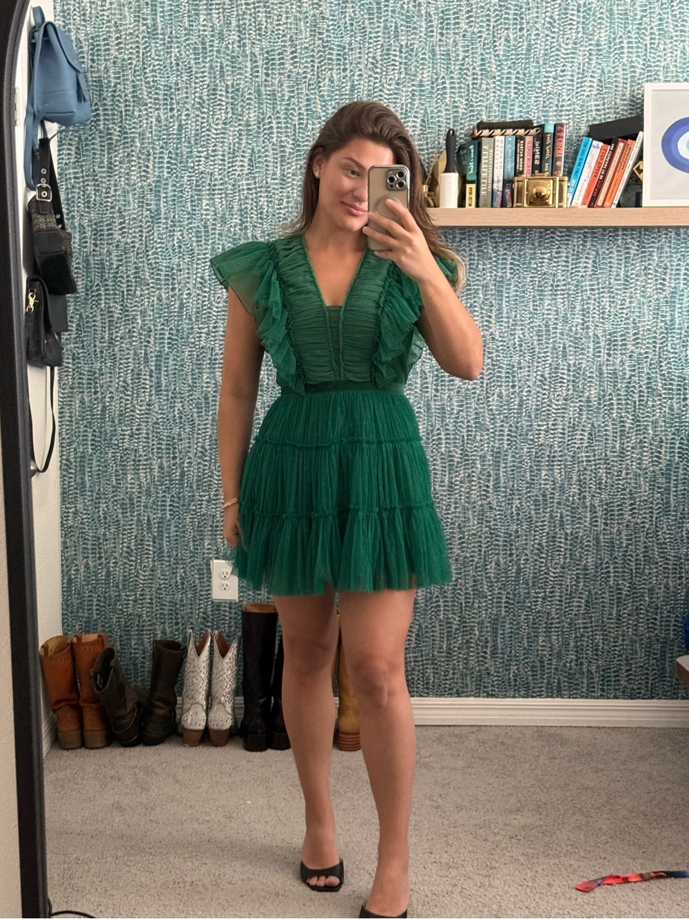 Geisha Designs Tiered Tulle Mini Dress‎